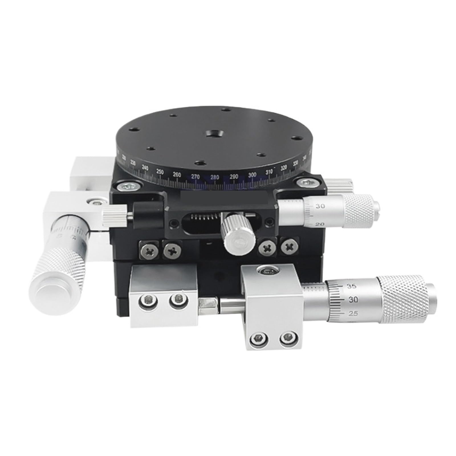 WNVXJGNSO XYR Axis 60mm LS60-L LS60-LM Micrometer Manual Trimming Platform Translation Table and Rotary Table Cross Rail High Precision(LS60-LM)