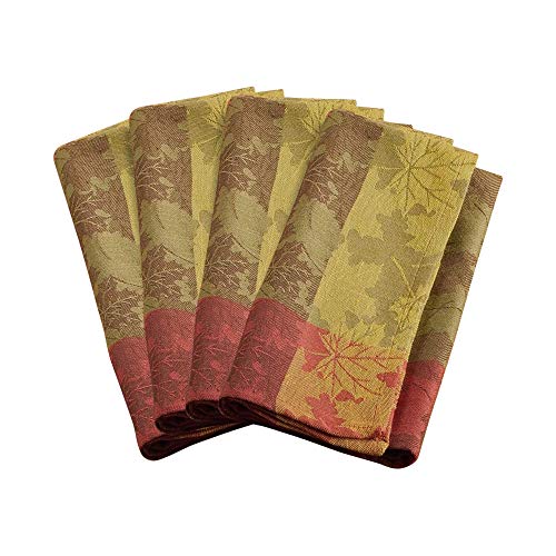 SARO LIFESTYLE Multicolor Foliage Napkin - 20" Square, 4 Ct.