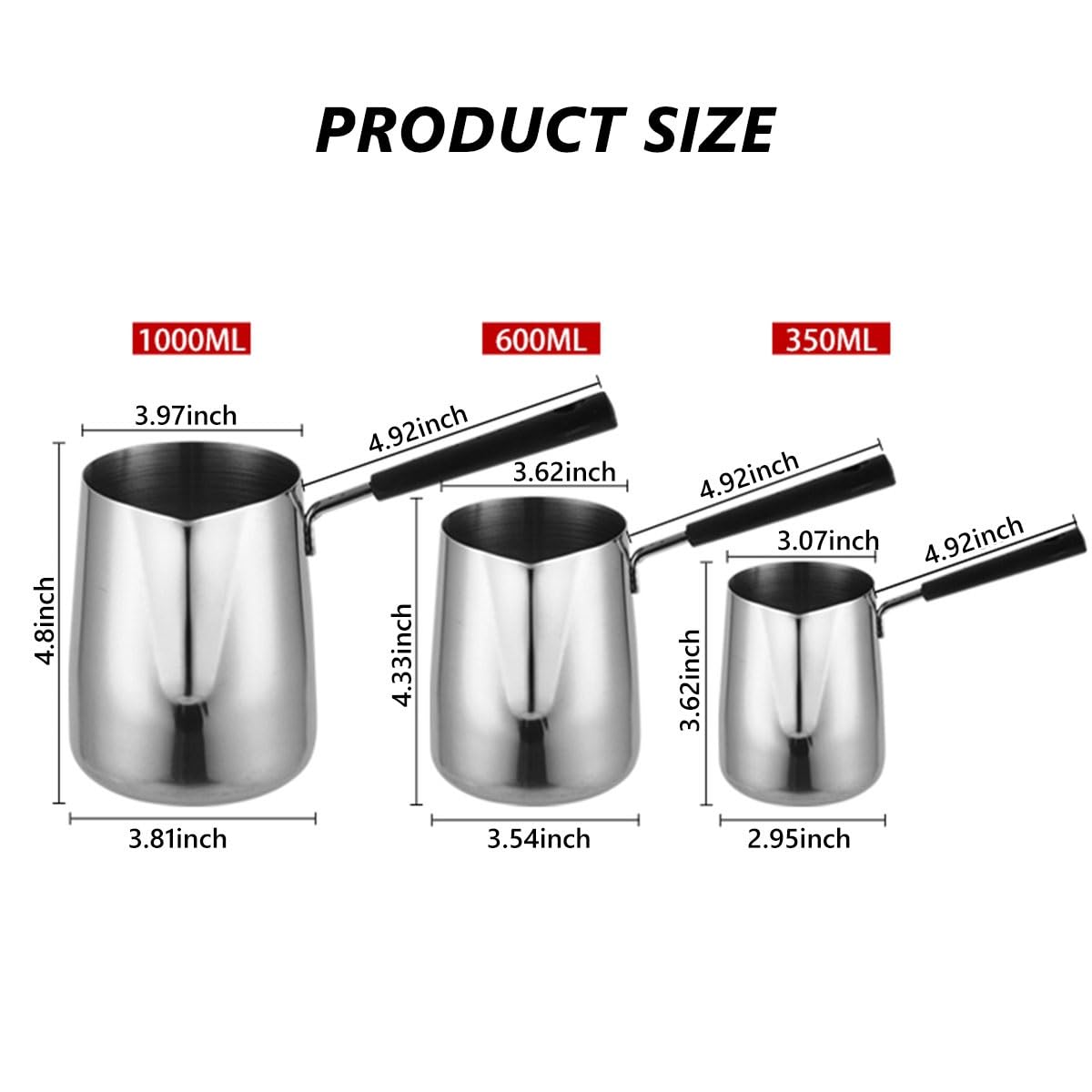 YCKEGEW Pichet À Lait À Long Manche Mousseur À Lait en Acier Inoxydable avec Balance Pichet À Mesurer 12oz 20oz 34oz, Pichet À Crème pour Machine À Espresso Accessoires (Color : Silver, Size : 600ml)