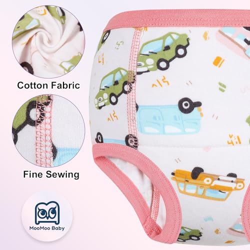 Image of MooMoo Baby Potty Training Pants 6 Packs Absorbent Training Underwear for Boys and Girls Cotton Pee Pants 2T-9T