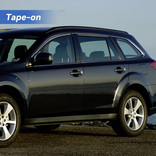 Image of Window Visors Rain Guards for 2010 2011 2012 2013 2014 Subaru Outback, Out-Channel Window Vent Wind Deflectors Visors Shades for 10 11 12 13 14 Subaru Outback