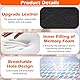 Ersatz Ohrpolster für Jabra Evolve2 65/Evolve2 40 für Jabra Elite 45H Wireless Headset Headphones Kopfhörer Ohrpolster Ersatzpolster 1 Paar mit Weicherem Protein-Leder | Schwarz