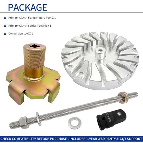 Image of Primary Clutch Rebuild Tools Holding Fixture & Spider Tool Teryx Compatible with Kawasaki Brute Force 650 750 Teryx Teryx4 750 800 Prairie 360 700 Mule 610 600 Prof Profxt 2004-2023