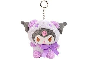 Kuromi Plush Keychain: Purple Anime Cuteness