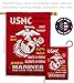 USMC House Flag - Pack Armed Forces Marine Corps Semper Fi United State American Military Veteran Retire Official USA Vintage Applique - Banner Small Garden Yard Gift Double-Sided Made in 28 X 40