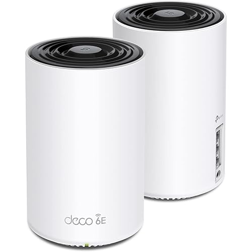 TP-Link Deco AXE5400 Tri-Band WiFi 6E Mesh System(Deco XE75) - Covers up to 5500 Sq.Ft, Replaces WiFi Router and Extender, AI-Driven Mesh, New 6GHz Band, 2-Pack