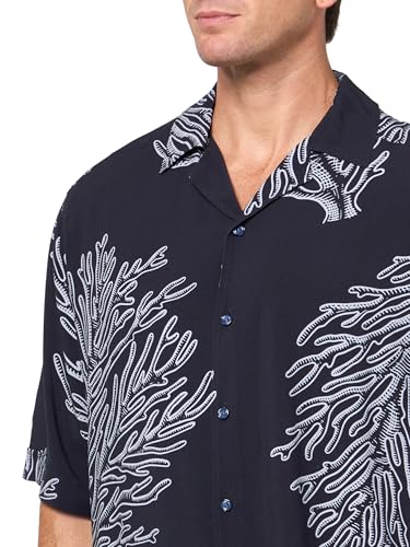 BOSS Men's Printed Viscose Short Sleeve Button Down Shirt3