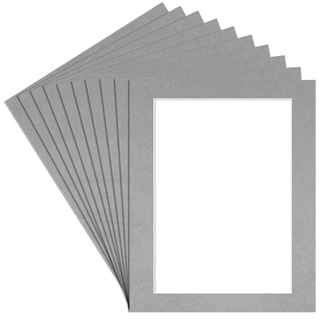 Alison Kingsgate 20X16 Silver Picture Mount - A3 Aperture - Pack 10