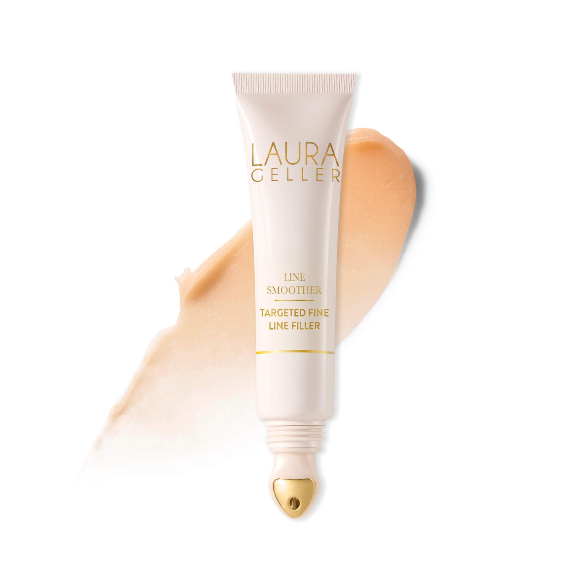 LAURA GELLER Line Smoother Mirated Fine Line Filler | Primer istantaneo per rughe e pori, leggermente colorato, con vitamina C e niacinamide per pelli mature