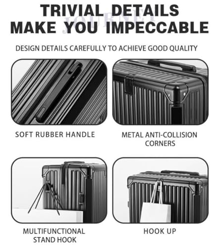 Suitcase Small Carry on Luggage Cabin Size 4 Wheels Lightweight 20 Inch PC Hardshell Travel Suitcase,Green,20in3