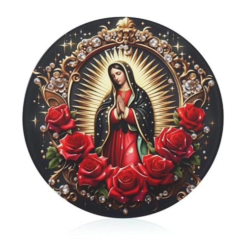 Tabla de cortar redonda de vidrio templado 20 cm miniatura 1