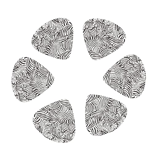 Lot de 12 médiators de guitare avec motif zèbre abstrait blanc et noir pour guitare électrique, basse acoustique, cadeau pour les amateurs de guitare acoustique avec boîte - Les Beatles, Paul McCartney, John Lennon, RIngo Starr, George Harrison Lot de 12 médiators de guitare avec motif zèbre abstrait blanc et noir pour guitare électrique, basse acoustique, cadeau pour les amateurs de guitare acoustique avec boîte – Image 3
