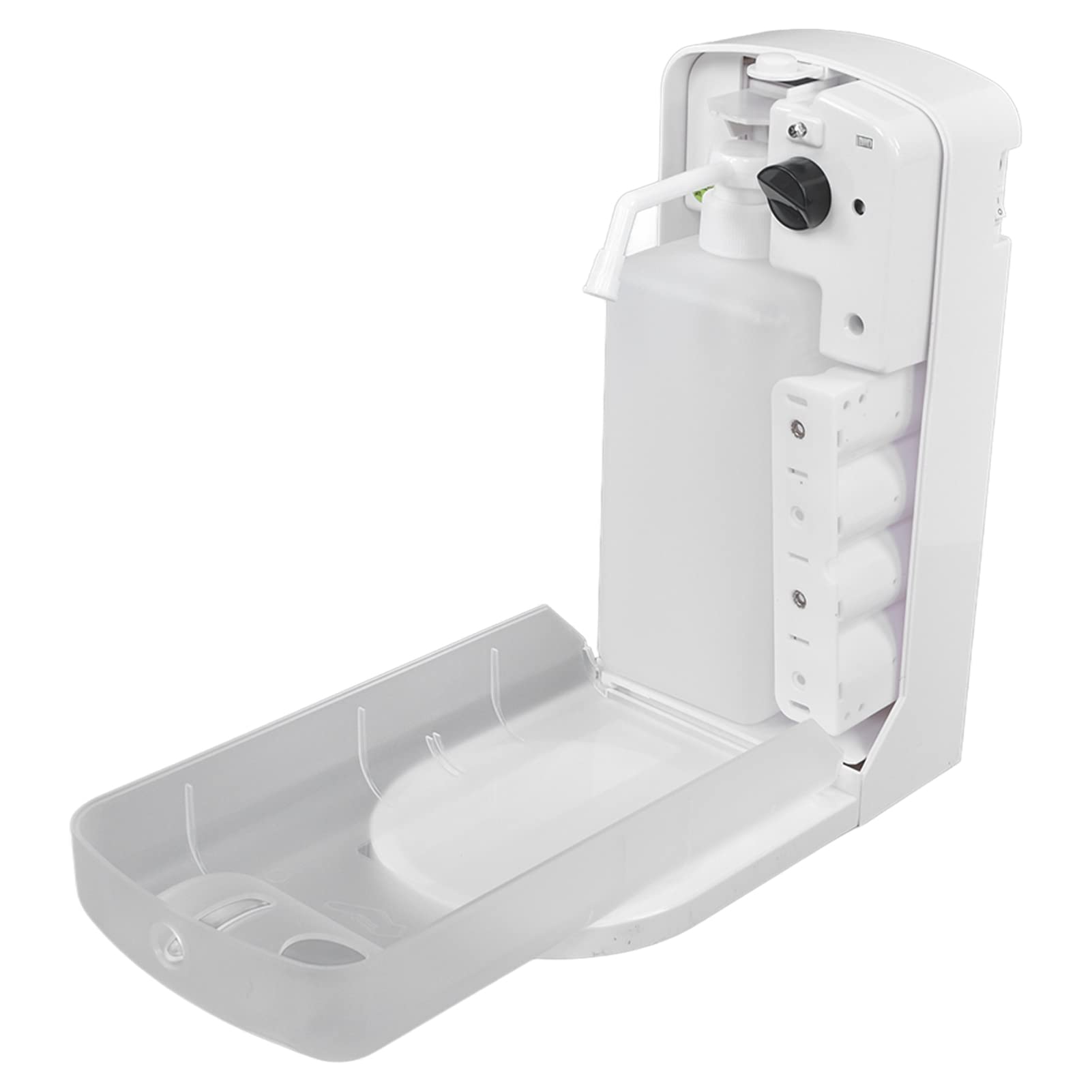 Wakects Automatischer Handseifenspender, ABS-Infrarotsensor, Berührungsloser Handseifenspender, 1000 Ml, Wandmontage oder Desktop mit Abtropfschale für Küche, Badezimmer, Büro, Hotel