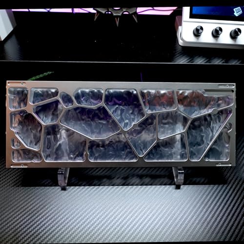 Carcasa para teclado mecánico JSJT Hollow60 V3, carcasa de aluminio GH60 para teclado DIY del 60 %, compatible con Wooting60HE/HM66/Mad60/M6lite+/DZ60/M6Pro+/Win60 (plateado anodizado) miniatura 4