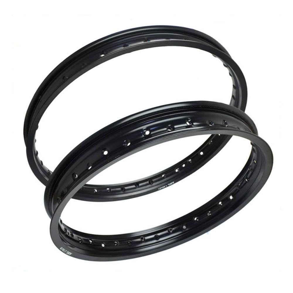 Motorradfelge aus Aluminium, 2,15 x 19, 1,60 x 21, Stärke mit 36 ​​Speichenlöchern, Schwarz, kompatibel mit verschiedenen Motorradmodellen, Aftermarket-Ersatz