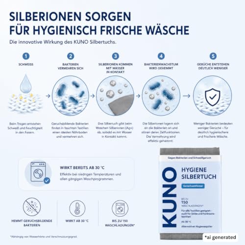 Kuno Hygienespüler Silbertuch für die Waschmaschine - 150 Waschladungen – Ansicht 3