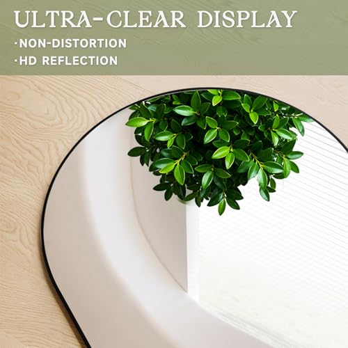 MISSDAY Oversized Full Length Mirror, Arched Floor Mirror 81" x 41", Black - image 9