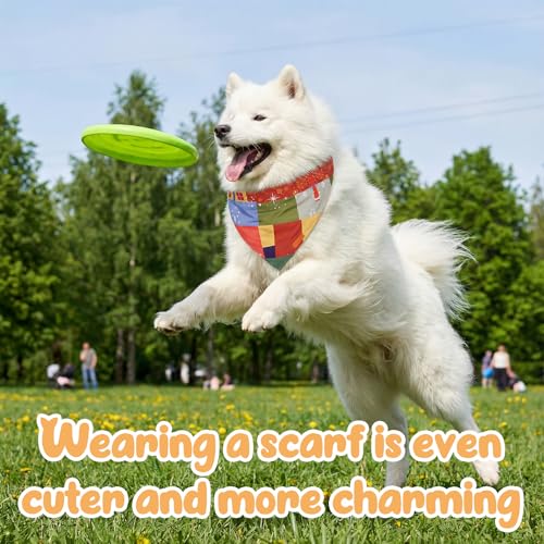 Dog Birthday Bandana Boy&Girl Carnival Party Dress Up, Adjustable with 3 Buttons,Classic Elegance Dog Scarf, Pet Bandanas Triangular for Large Dogs and Cats, Size L - image 6
