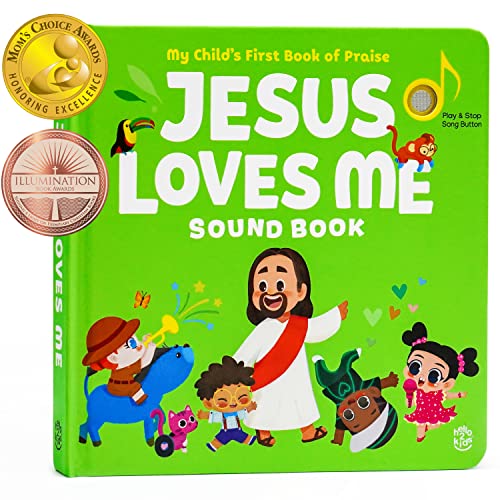 Image of Jesus Loves Me - Christian Sound Books for Toddlers 1-3 | Musical Baby Books | Interactive Toddler Books | Religious Musical Toys for Kids | Interactive Books for 1 Year Old | Baptism Talking Books