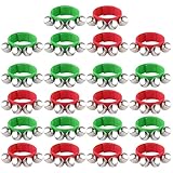 FEPITO 22 Pieces Christmas Band Wrist Bells Bracelets Jingle Bells Musical Ankle Bells Rhythm Instrument Percussion Christmas Party Decoration Favors