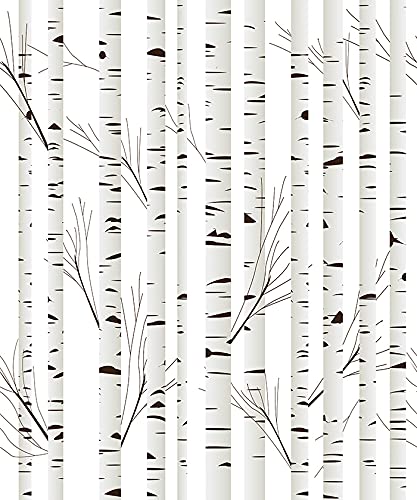 Papier Peint Magic-Stick Arbre de Bouleau Stickers Meuble Lavable