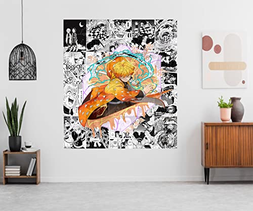 Image of VEENSHI Set of 20 Zenitsu Poster | Zentisu Wall Collage Kit | 300 GSM Thick Poster of Demon Slayer | Size : 11.9x8.3 inch