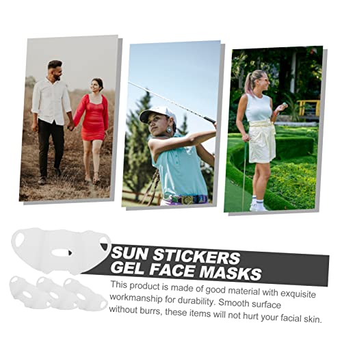 Sosoport 20 Peças Máscara Facial Máscara De Ajuste Facial Máscara Facial De Proteção Solar Com Ganch