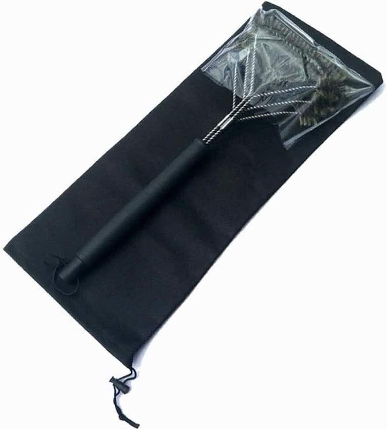 Cepillo limpieza barbacoa 2 piezas 18 pulgadas con Tres cabezas Acero inoxidable, alambre Resistente para parrilla horno y fogón, Ideal jardín Familiar cocina e