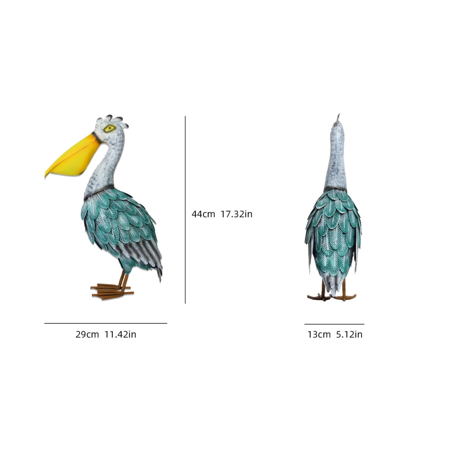 Figur wetterfest Metallvogel naturgetreu Gartenfigur aus für Gartenliebhaber