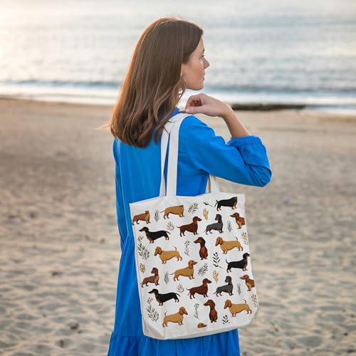 Bolsa Tote para Amantes de Mascotas de Lona para Mujer miniatura 6