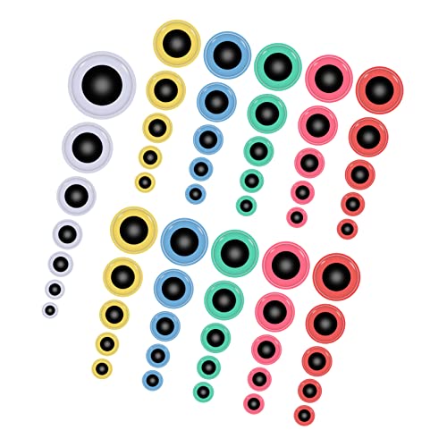 OSALADI DIY Plastic Doll Eyes 200pcs Adhesive Eyes Doll Accessories for Craft Projects