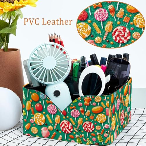 Porte-stylos rectangulaire organiseur bureau double compartiment vert