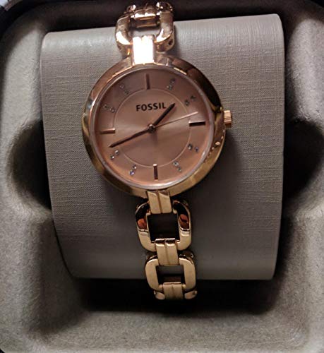 Image of FOSSIL Kerrigan Three-Hand Rose Gold-Tone Stainless Steel Watch