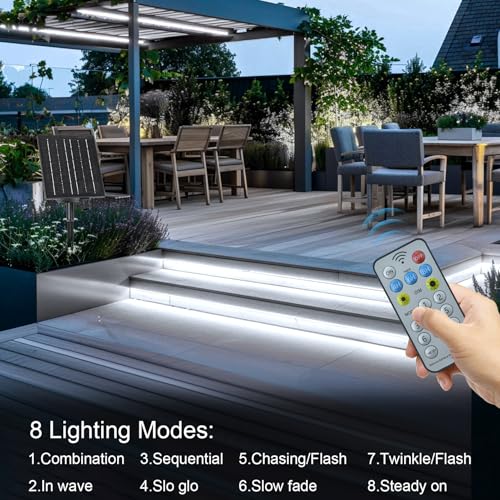 Tira LED solar 32.8ft impermeable IP68 color blanco frío miniatura 4