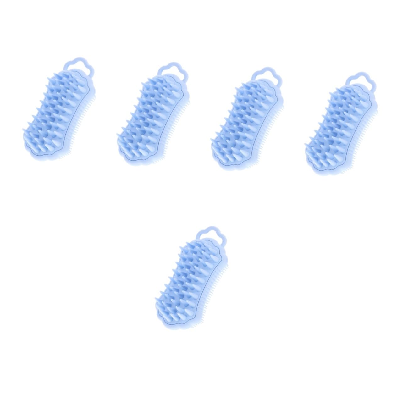 FRCOLOR 5pezzi Spazzola Per Capelluto Silicone Con Setole Morbide Spazzola Da Doccia Per Massaggio e Pulizia Profonda Dei e Del Corpo Design Ergonomico