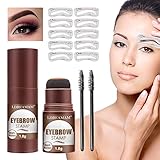 Augenbrauen Stempel,Augenbrauen-Stempel-Set,Eyebrow Stamp Kit,Wiederverwendbares Makeup Brow Stamp Brauenpuder Schablonen