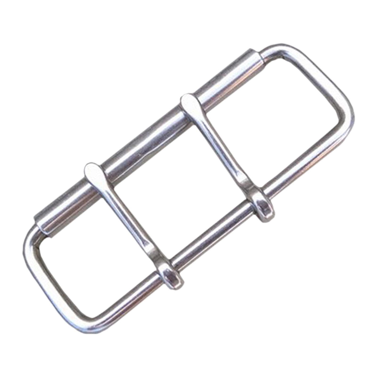 Colaxi Belt Buckle Gym Accessory Replace Universal Casual Fashion Replacement Stainless Steel Double Prong for Formal Wear DIY Jeans, L