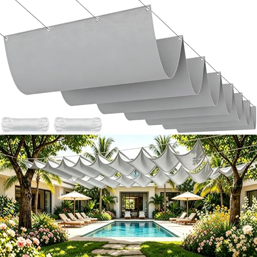 Voile d'ombrage rétractable contre la chaleur du toit et jardin - 2