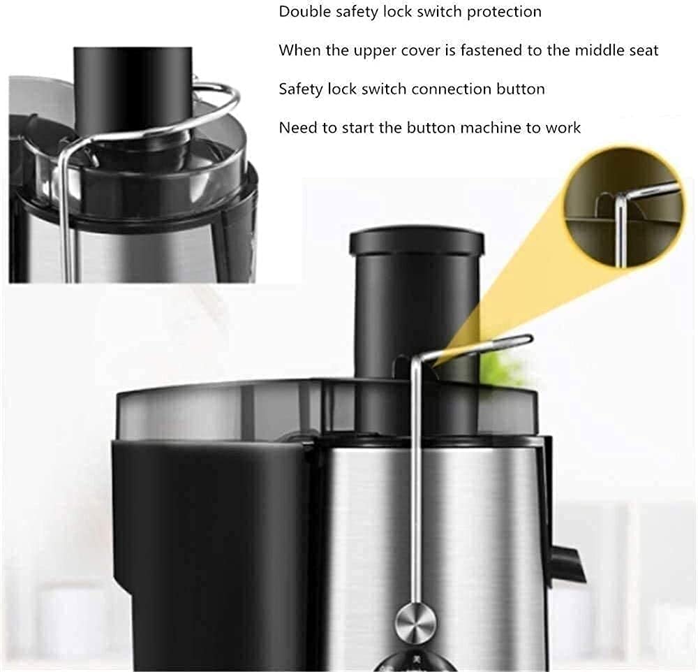 ERoomQ Juicer Machines,Juicer Machines Centrifugal Juice Extractor for Whole Fruit and Vegetables, BPA-Free, Anti-drip and Detachable Stainless Steel Citrus Juicer Overload Protection ju