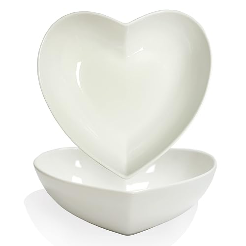 Heart Shaped Porcelain Bowls