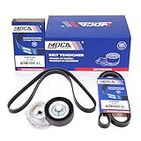 MOCA Serpentine Belts w/Tensioner Assembly Compatible with 03-10 for Chrysler PT Cruiser 2.4L, 03-05 for Dodge Neon 2.4L 2429CC 148Cu. in. l4 Gas DOHC