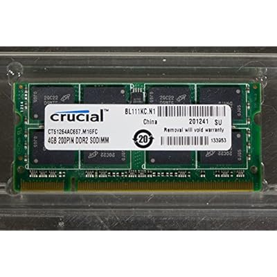 Crucial 4GB Single DDR2 667MHz PC2-5300 CL5 SODIMM Martinique Ubuy