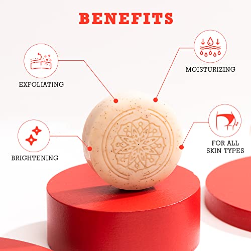 Koji White Kojic Acid Bump Eraser Body Scrub Soap For Exfoliation Butt, Elbow, Underarm With Glutathione, Coenzyme Q10, Skin Brightening For Fade Dark Spots, Fine Lines And Wrinkles, 2.82 Oz (2 Bars) #TOP3