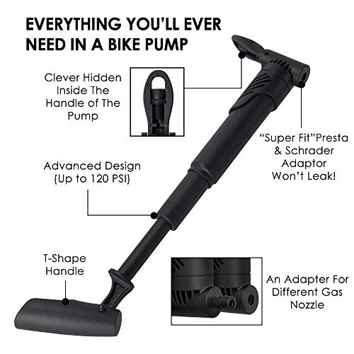 Image of WOTOW Bike Tire Repair Tool Kit, Waterproof Frame Storage Bag & Mini Bike Pump & 16 in 1 Multitool & Bicycle Tyre Lever Patch Portable Repair Tool Accessories Set for Road Mountain BMX Cycling