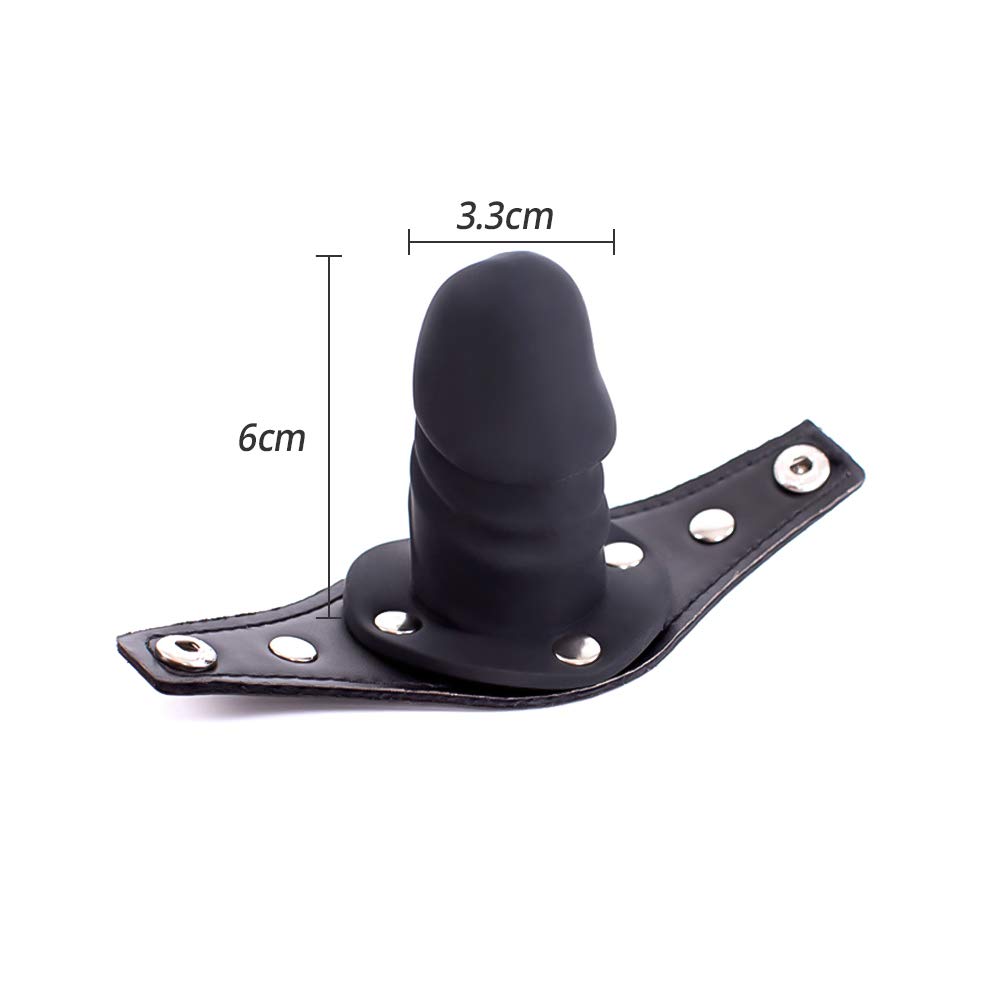SXOVO SM Capot de tête avec Bouche Bâillon Capot de tête Bondage à Capuche en Cuir Réglable Jouets Sexuels Esclaves Fétichistes érotiques pour Couples