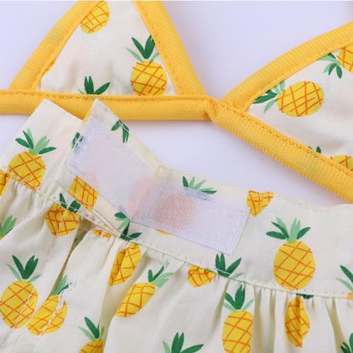 Image of Dog Bikini Swimsuit Summer Puppy Bathing Dress Beach Clothes Cat Costume for Puppy Dog Cat Pineapple M