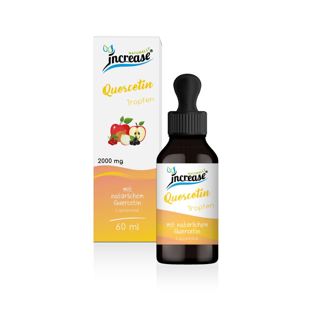 Nimm 3, zahl 2 Aktion Liposomale Quercetin Tropfen hochdosiert - (180.000mg in 3 Flaschen) 2000mg Quercetin pro Tagesdosis - MCT Öl - Hohe Bioverfügbarkeit