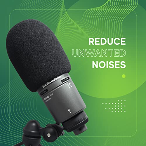 At2020 Pop Filter By Vocalbeat - Audio Technica At2035 Condenser Mic Foam Windscreen From Quality Sponge Material - Mic At2020 Usb Pop Windscreen Filters Recording And Background Noises - Black Color #TOP3