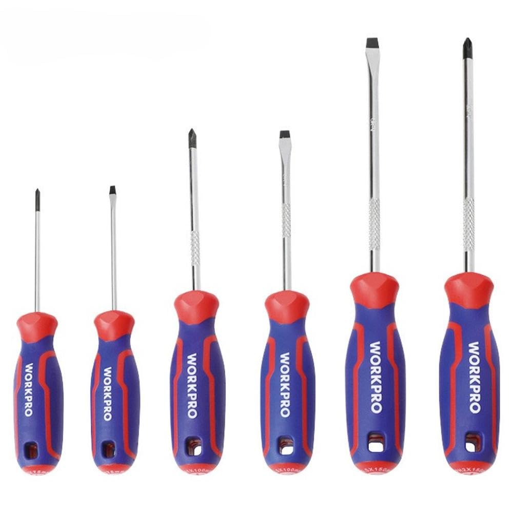 WORKPRO 6-Piece Screwdriver Set - CR-V Steel -1