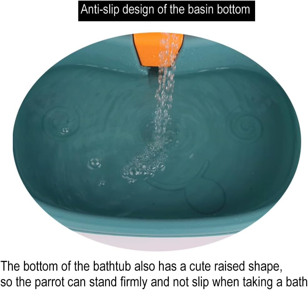 Bird Bath with Faucet,Automatic Parrot Bathtub,Bird Bathroom Shower Accessories, Bird Bath Bowl Pool,Parakeet Bird Bath